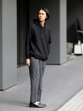 「EDIFICE（エディフィス）のアイテム（その他シューズ）」を使った、NUMAさん（メンズ・178cm）の冬コーディネート