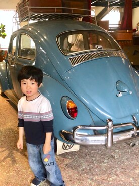 「PETIT BATEAU（プチバトー）のアイテム（トップス、ホワイト系）」を使った、Angeldengさん（キッズ）の春コーディネート
