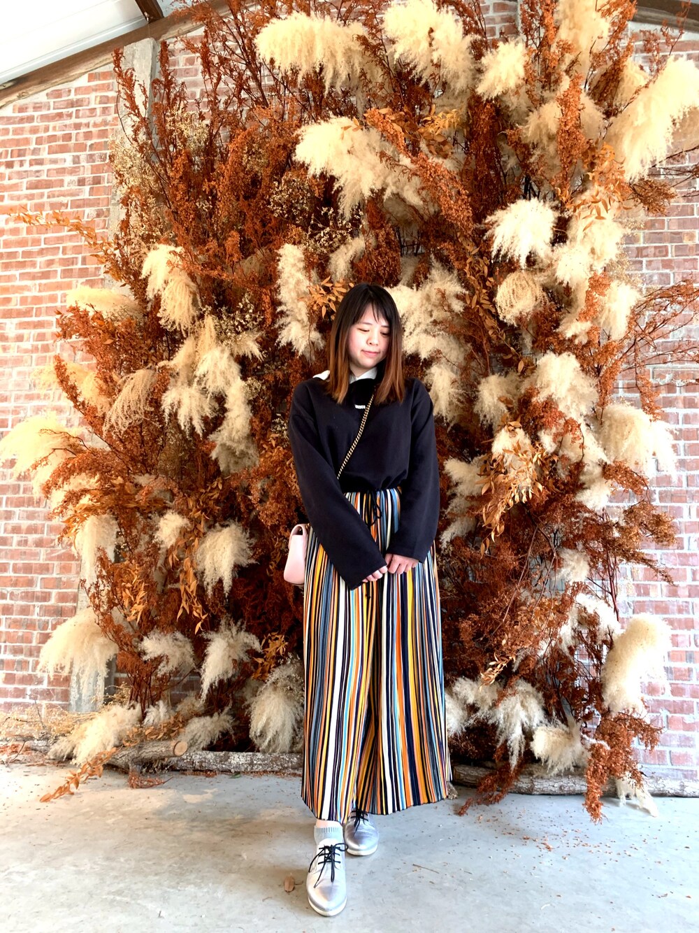 「ZARAのアイテム（トップス、ブラック系）」を使った、erikachiaさん（レディース・157cm）の冬コーディネートの1枚目の写真