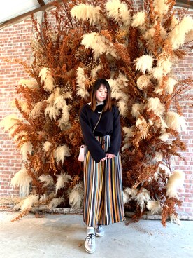 「PULL&BEAR（プルアンドベア）のアイテム（チノパンツ）」を使った、erikachiaさん（レディース・157cm）の冬コーディネート