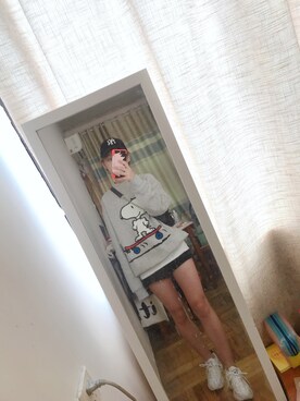 「PULL&BEAR（プルアンドベア）のアイテム（パーカー）」を使った、c.cさん（レディース・161cm）の秋コーディネート
