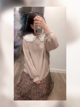 「apres jour（アプレジュール）のアイテム（スウェット）」を使った、アルビーさん（レディース・158cm）の冬コーディネート