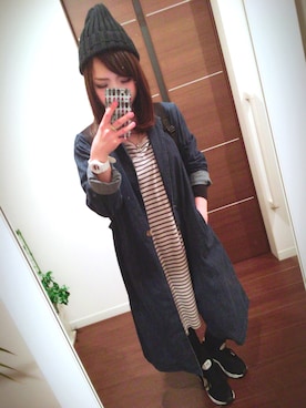「ダサい」｜「アイテム（アナログ腕時計）」を使った、あゆぴさん（レディース・153cm）の春コーディネート