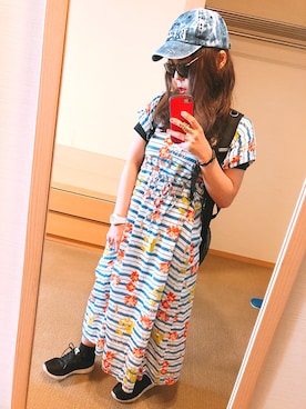 「Passportのアイテム」を使った、あゆぴさん（レディース・153cm）の夏コーディネート