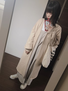 「RAY CASSIN（レイカズン）のアイテム（オールインワン・サロペット）」を使った、あゆぴさん（レディース・153cm）の秋コーディネート