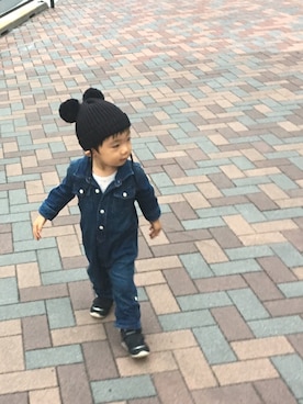 「1歳5ヶ月」｜「アイテム（オールインワン・サロペット）」を使った、®️さん（キッズ・80cm）の秋コーディネート