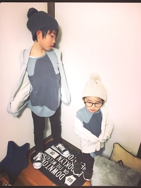 「VIS（ビス）のアイテム」を使った、nikopoko25さん（キッズ・90cm）の冬コーディネート