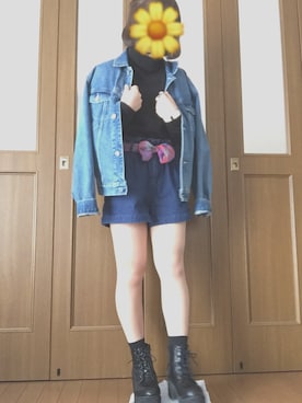 「厚底」｜「アイテム（財布/小物）」を使った、🌼さん（レディース・152cm）の春コーディネート