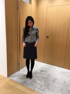 「ロングヘア」｜「アイテム（その他シューズ）」を使った、AIR-G'&.LOVEさん（レディース・163cm）の冬コーディネート