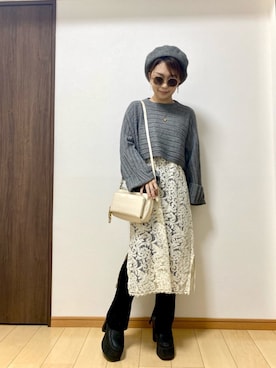 「perche（ペルケ）のアイテム」を使った、ただの民子さん（レディース・149cm）の春コーディネート