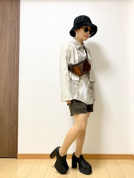 「Bou Jeloud（ブージュルード）のアイテム（ジャケット/アウター）」を使った、ただの民子さん（レディース・149cm）の春コーディネート