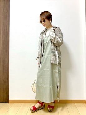 「perche（ペルケ）のアイテム」を使った、ただの民子さん（レディース・149cm）の春コーディネート