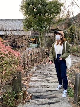 「Francfranc（フランフラン）のアイテム（トートバッグ）」を使った、1992hiroさん（レディース・159cm）の冬コーディネート