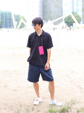 「ITTI（イッチ）のアイテム（アクセサリー）」を使った、つくね［相互フォロー］さん（メンズ・178cm）の夏コーディネート