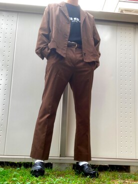 「dansko（ダンスコ）のアイテム（その他シューズ）」を使った、つくね［相互フォロー］さん（メンズ・178cm）の秋コーディネート