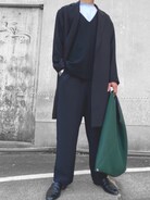 UA&SONS DAISUKE OBANA チェスターコート 黒 UNITED ARROWS & SONS（ユナイテッドアローズアンドサンズ）の