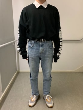 「neos（ネオス）のアイテム（スウェット）」を使った、buttio「U170」さん（メンズ・160cm）の秋コーディネート
