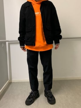 「リドム」｜「アイテム（カバーオール）」を使った、buttio「U170」さん（メンズ・160cm）の冬コーディネート