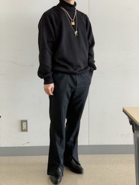 「u170」｜「アイテム（アクセサリー）」を使った、buttio「U170」さん（メンズ・160cm）の冬コーディネート