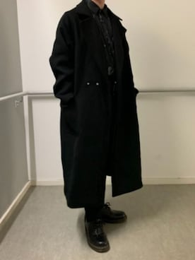 「u170」｜「アイテム（チェスターコート）」を使った、buttio「U170」さん（メンズ・160cm）の冬コーディネート