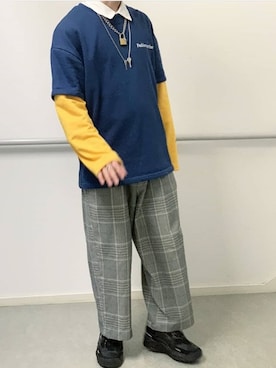 「u170」｜「アイテム（アクセサリー）」を使った、buttio「U170」さん（メンズ・160cm）の冬コーディネート