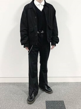 「u170」｜「アイテム（ジャケット/アウター）」を使った、buttio「U170」さん（メンズ・160cm）の冬コーディネート
