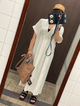 「Aura（アウラ）のアイテム」を使った、 南天さん（レディース・165cm）の夏コーディネート