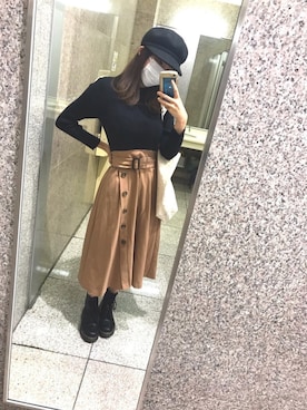 「STRAWBERRY-FIELDS（ストロベリーフィールズ）のアイテム（ワンピース）」を使った、mikaさん（レディース・156cm）の秋コーディネート