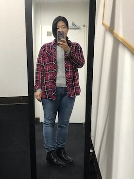 「PATRICK COX（パトリック・コックス）のアイテム（シューズ）」を使った、流石さん（レディース・159cm）の冬コーディネート