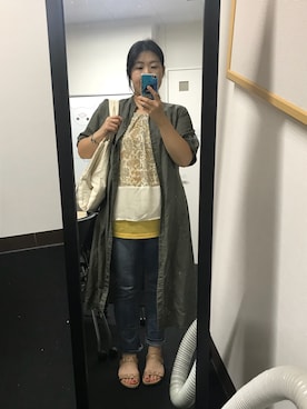 「アイテム（シャツワンピース）」を使った、流石さん（レディース・159cm・30代）の夏コーディネート