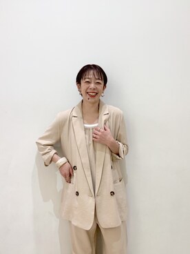 「Omekashi（オメカシ）のアイテム（オールインワン・サロペット）」を使った、mmmiさん（レディース・154cm）の春コーディネート