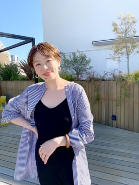 「Omekashi（オメカシ）のアイテム（オールインワン・サロペット）」を使った、mmmiさん（レディース・154cm）の春コーディネート