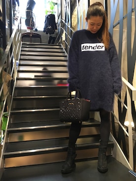 「alexanderwang（アレキサンダーワン）のアイテム（ワンピース/ドレス）」を使った、Sayuka Haginoさん（レディース・160cm）の冬コーディネート