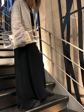 「ADDICT NOIR（アディクトノアー）のアイテム（ブルゾン）」を使った、Sayuka Haginoさん（レディース・160cm）の秋コーディネート