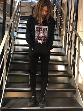 「stud.（スタッド）のアイテム（パーカー）」を使った、Sayuka Haginoさん（レディース・160cm）の秋コーディネート