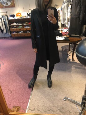 「stud.（スタッド）のアイテム（ジャケット/アウター）」を使った、Sayuka Haginoさん（レディース・160cm）の冬コーディネート