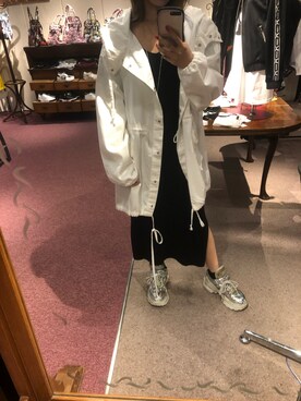 「styling/（スタイリング）のアイテム（その他アウター）」を使った、Sayuka Haginoさん（レディース・160cm）の春コーディネート