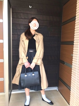 「AS KNOW AS PINKY（アズノゥアズピンキー）のアイテム（トレンチコート）」を使った、#ayakaさん（レディース・165cm）の春コーディネート