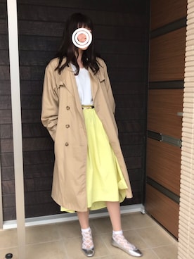 「AS KNOW AS PINKY（アズノゥアズピンキー）のアイテム（トレンチコート）」を使った、#ayakaさん（レディース・165cm）の春コーディネート