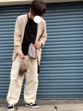 「EQUIPMENT（エキップモン）のアイテム」を使った、Yasukunさん（メンズ・174cm）の春コーディネート