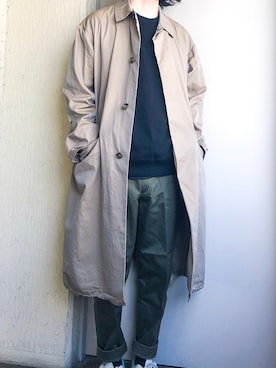 「Lee（リー）のアイテム（チノパンツ）」を使った、ssanさん（メンズ・173cm）の春コーディネート