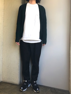 「カスタムスニーカー」｜「アイテム（パンツ）」を使った、ssanさん（メンズ・173cm）の春コーディネート