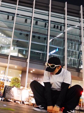 「Gosha Rubchinskiy（ゴーシャラブチンスキー）のアイテム（キャップ）」を使った、bobeeさん（メンズ・165cm）の春コーディネート