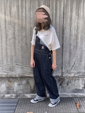 サロペット オーバーオールを使った メンズライクコーデ の人気ファッションコーディネート Wear サロペット オーバーオールを使った メンズライクコーデ の人気ファッションコーディネート Wear