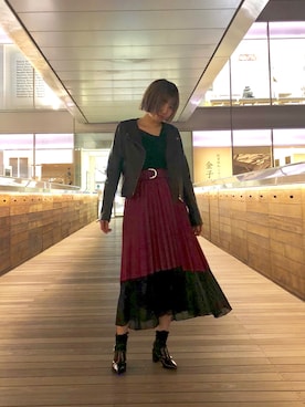 「アイテム（ブルゾン）」を使った、SHIHORIさん（レディース・160cm・30代）の春コーディネート