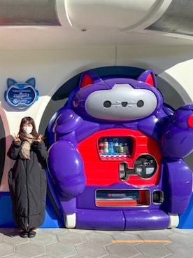 「PUAL CE CIN（ピュアルセシン）のアイテム（ナイロンジャケット）」を使った、yu_lilyさん（レディース・155cm）の冬コーディネート