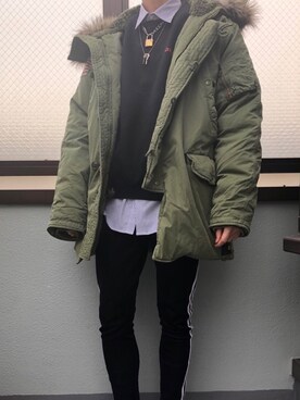 「menswear」｜「アイテム（アクセサリー）」を使った、いくさん（メンズ・180cm）の冬コーディネート