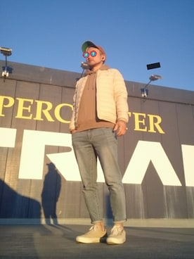 「ZOZO（ゾゾ）のスリムテーパードデニムパンツ［WOMEN］（デニムパンツ）」を使った、TKさん（メンズ・168cm）の秋コーディネート