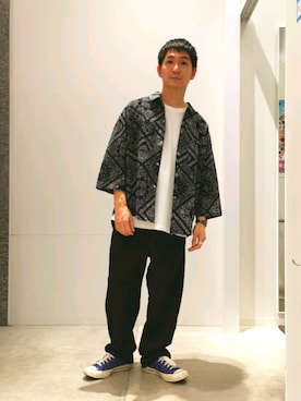 「LAKOLE（ラコレ）のアイテム（チノパンツ）」を使った、KOTAさん（メンズ・170cm）の春コーディネート