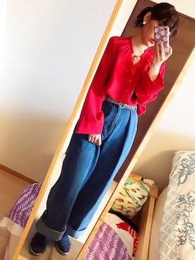 「TOMS（トムス）のアイテム（シューズ）」を使った、eさん（レディース・155cm）の春コーディネート